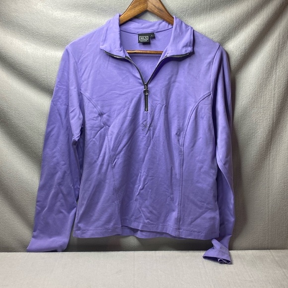 NILS purple 1/4 zip long sleeve jacket size large - Picture 1 of 4
